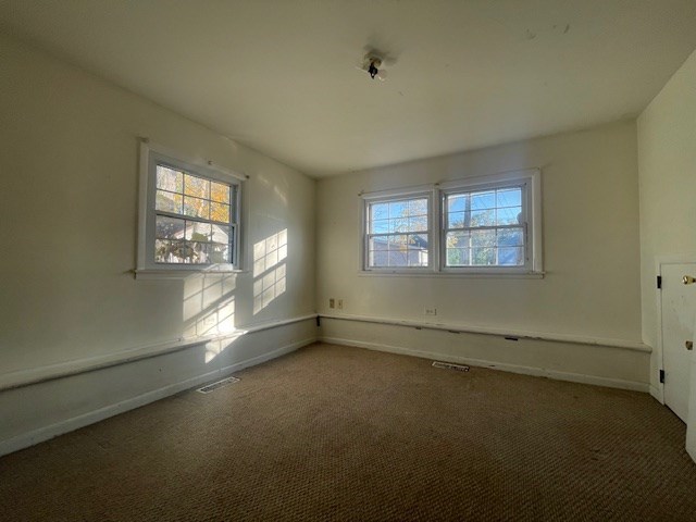 carpeted spare room with a healthy amount of sunlight