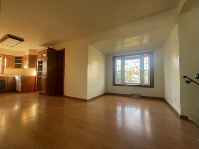 interior space with hardwood / wood-style floors