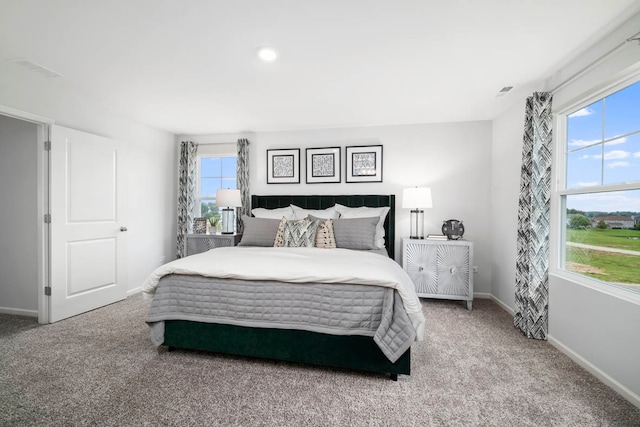 bedroom with carpet floors