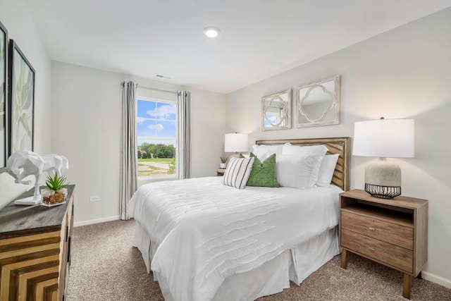 view of carpeted bedroom