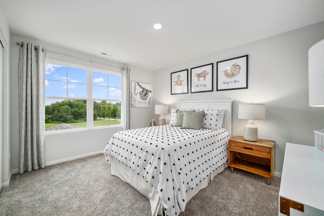 view of carpeted bedroom