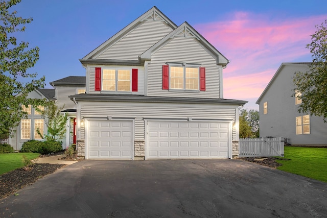 front facade featuring a garage