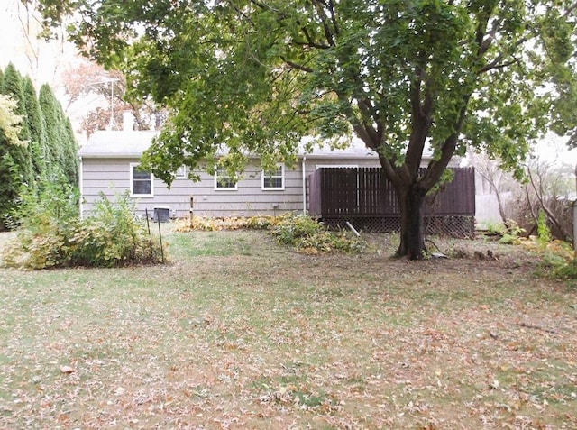 view of yard with a deck