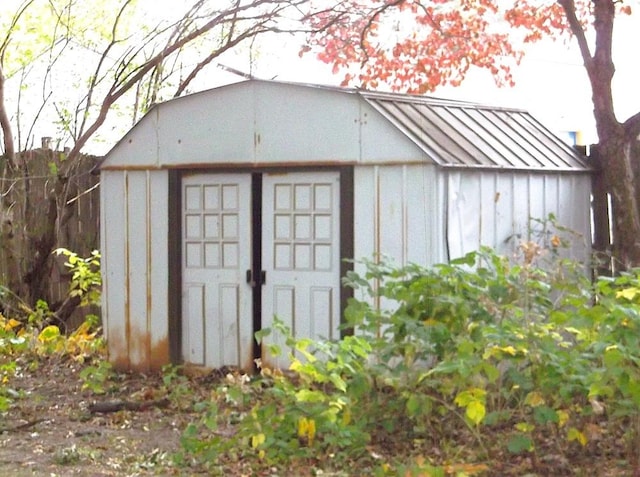 view of shed