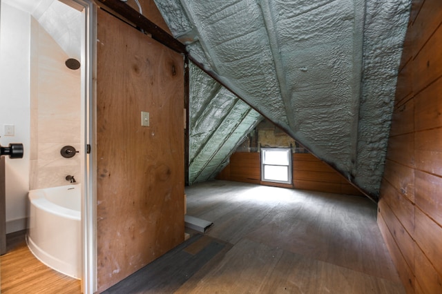 view of attic