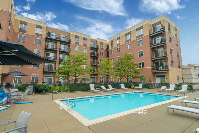 view of pool with a patio