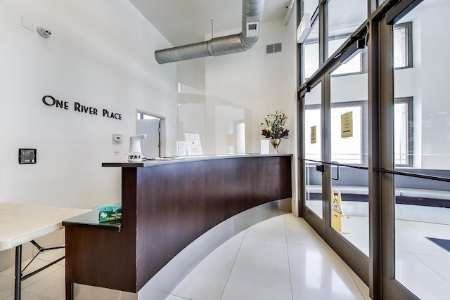 welcome area featuring french doors