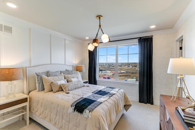 view of carpeted bedroom