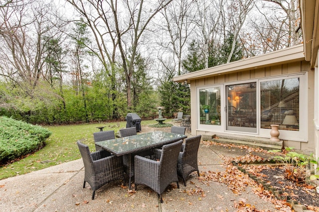 view of patio / terrace with area for grilling