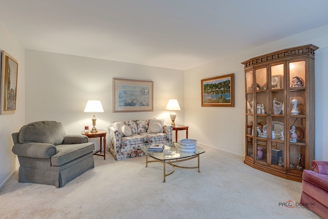 view of carpeted living room