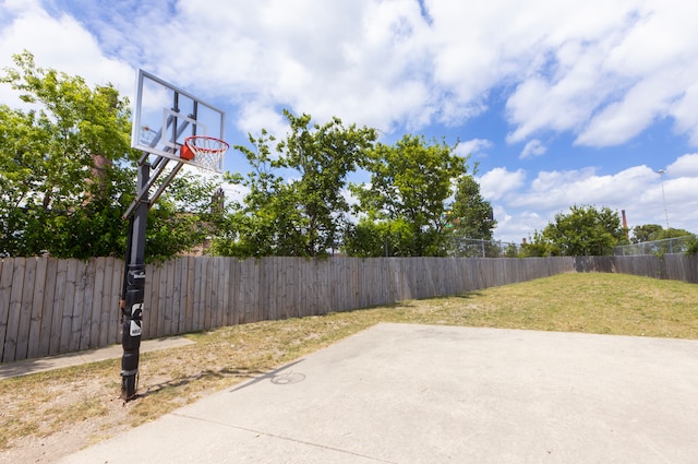 view of patio / terrace featuring basketball court