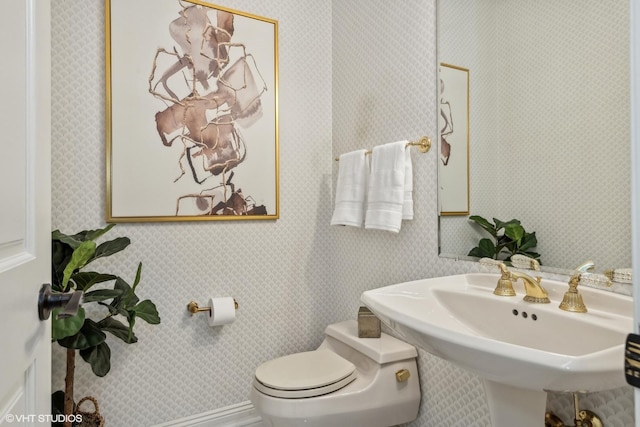 1100 Glencrest Dr, Inverness, IL 60010 - half bathroom featuring toilet and a sink