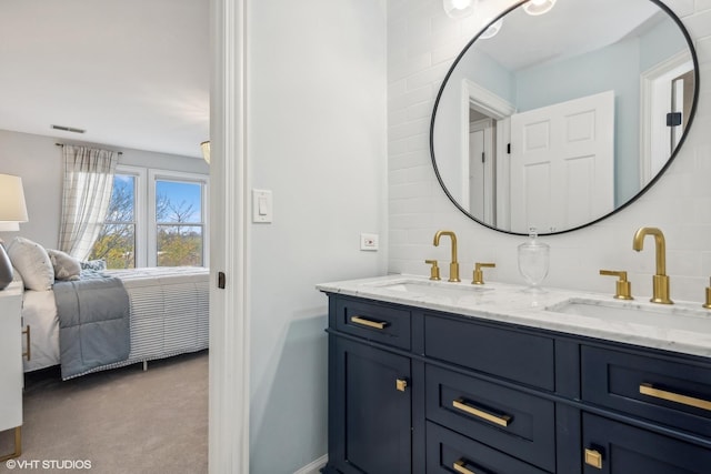 1100 Glencrest Dr, Inverness, IL 60010 - full bathroom featuring double vanity and ensuite bathroom