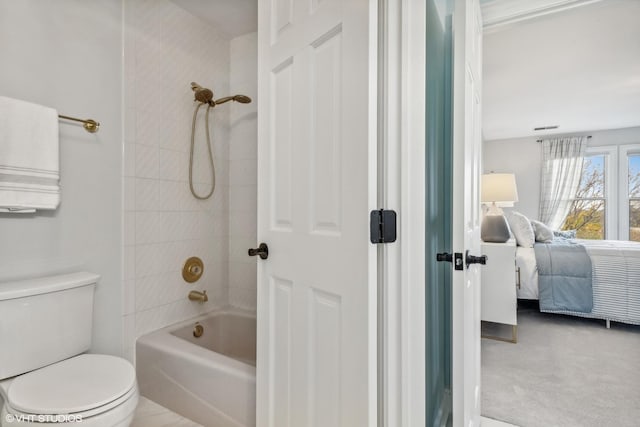 1100 Glencrest Dr, Inverness, IL 60010 - bathroom with ensuite bath, toilet, and shower / bathtub combination