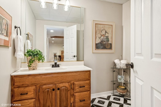 1100 Glencrest Dr, Inverness, IL 60010 - bathroom featuring vanity and baseboards