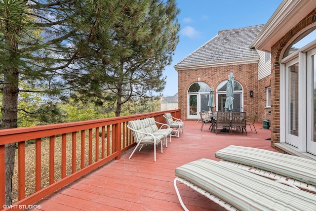 1100 Glencrest Dr, Inverness, IL 60010 - deck featuring outdoor dining space