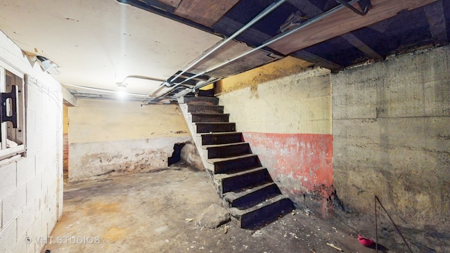 view of basement