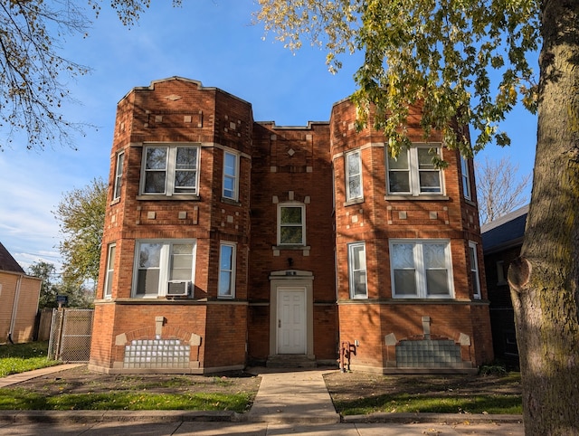 view of front facade with cooling unit