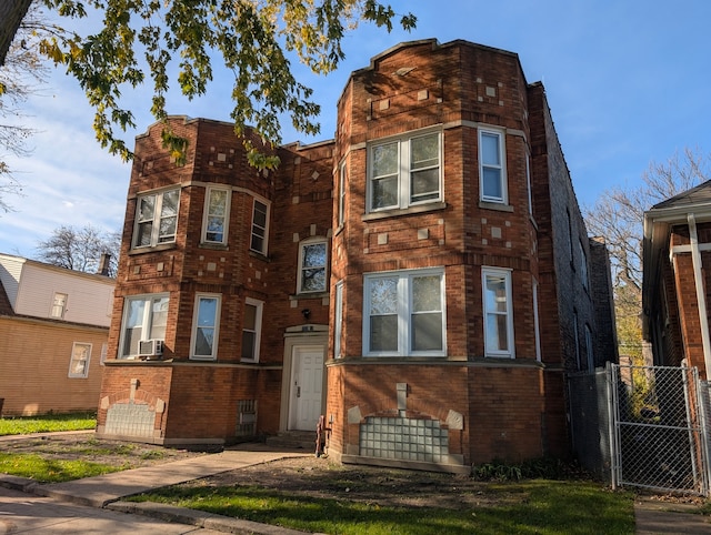 view of front of property with cooling unit