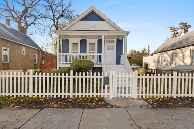 bungalow with covered porch