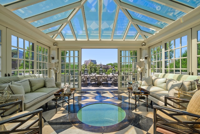 view of sunroom / solarium