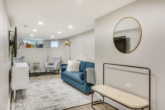 living room featuring hardwood / wood-style floors