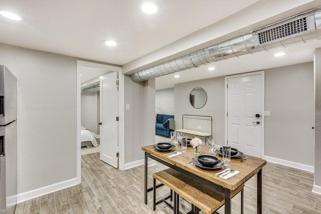 office featuring light hardwood / wood-style flooring