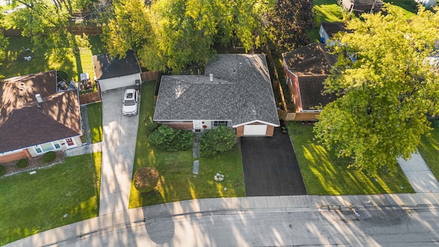 birds eye view of property