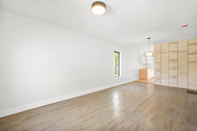 empty room featuring light hardwood / wood-style flooring