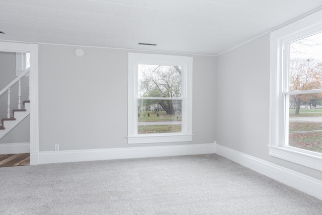 view of carpeted empty room