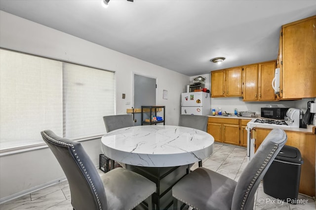 kitchen featuring white appliances