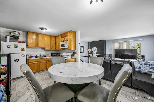 kitchen with white appliances