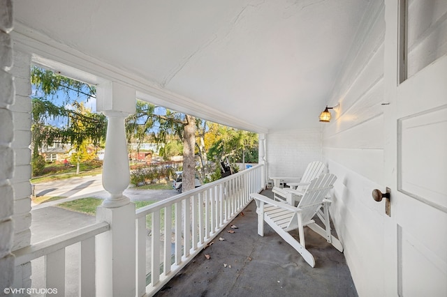 balcony with covered porch