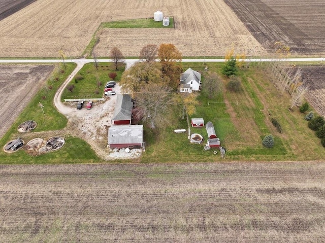 aerial view with a rural view