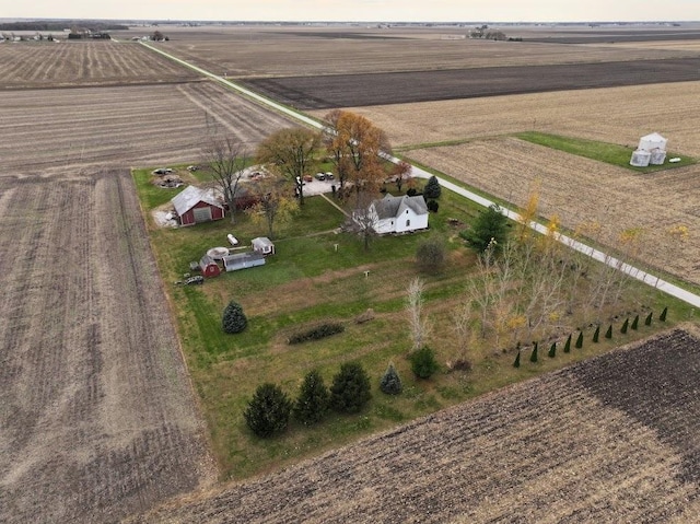 drone / aerial view with a rural view