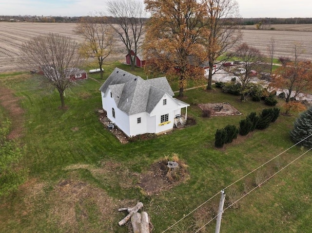 drone / aerial view with a rural view