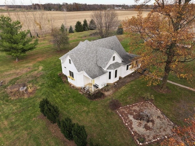 drone / aerial view featuring a rural view