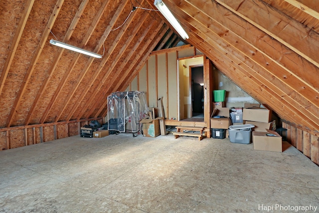 view of attic