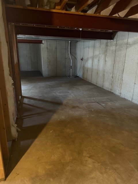 view of basement