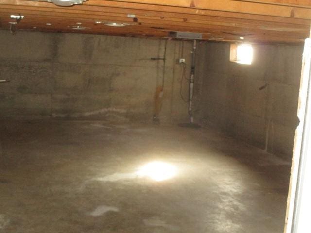 view of basement