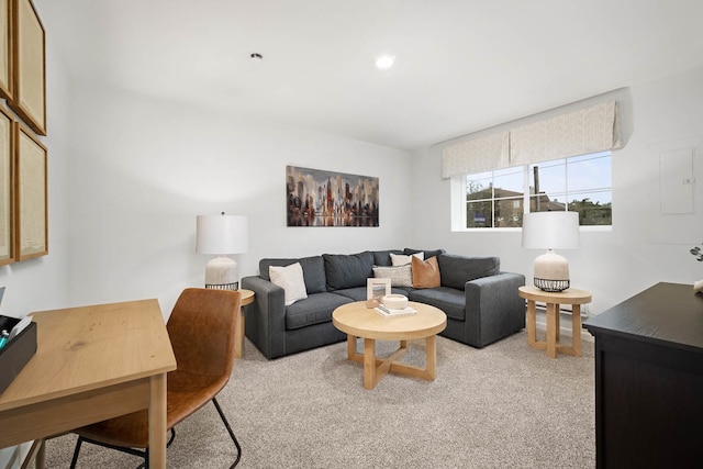 view of carpeted living room