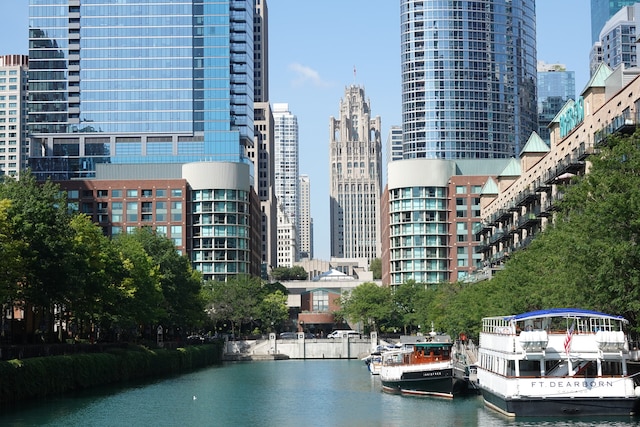 city view featuring a water view