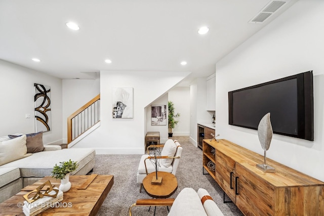 view of carpeted living room