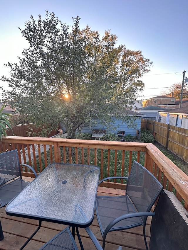 view of wooden terrace