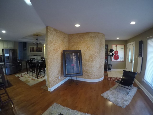 interior space featuring hardwood / wood-style floors