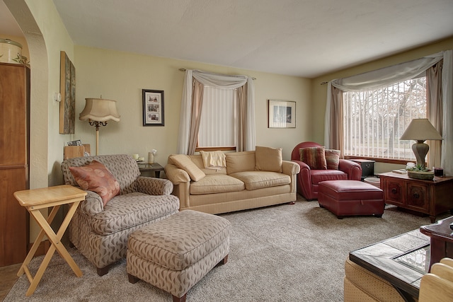 view of carpeted living room