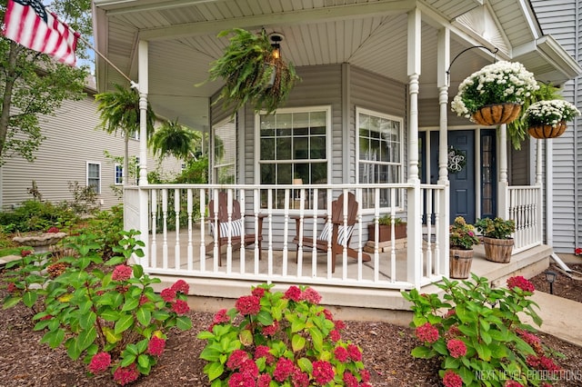 exterior space with a porch