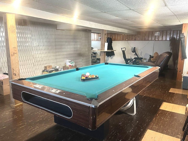 rec room with billiards