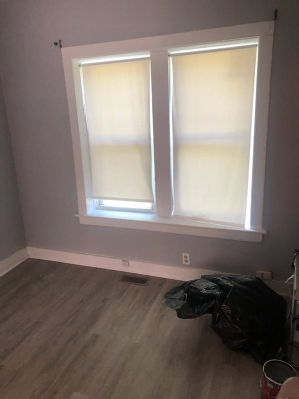 empty room featuring dark hardwood / wood-style floors