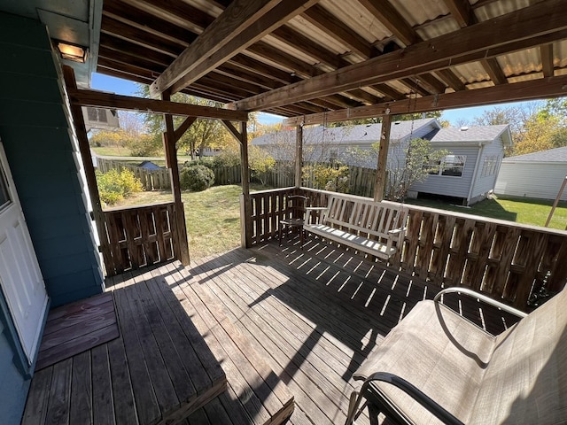 view of wooden terrace